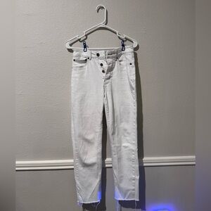 Classic White Straight Leg Jeans Timeless Fit